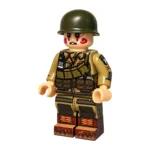 US 101st Airborne Rifleman (Khaki Uniform) WWII – Custom Printed Brick Block Figure