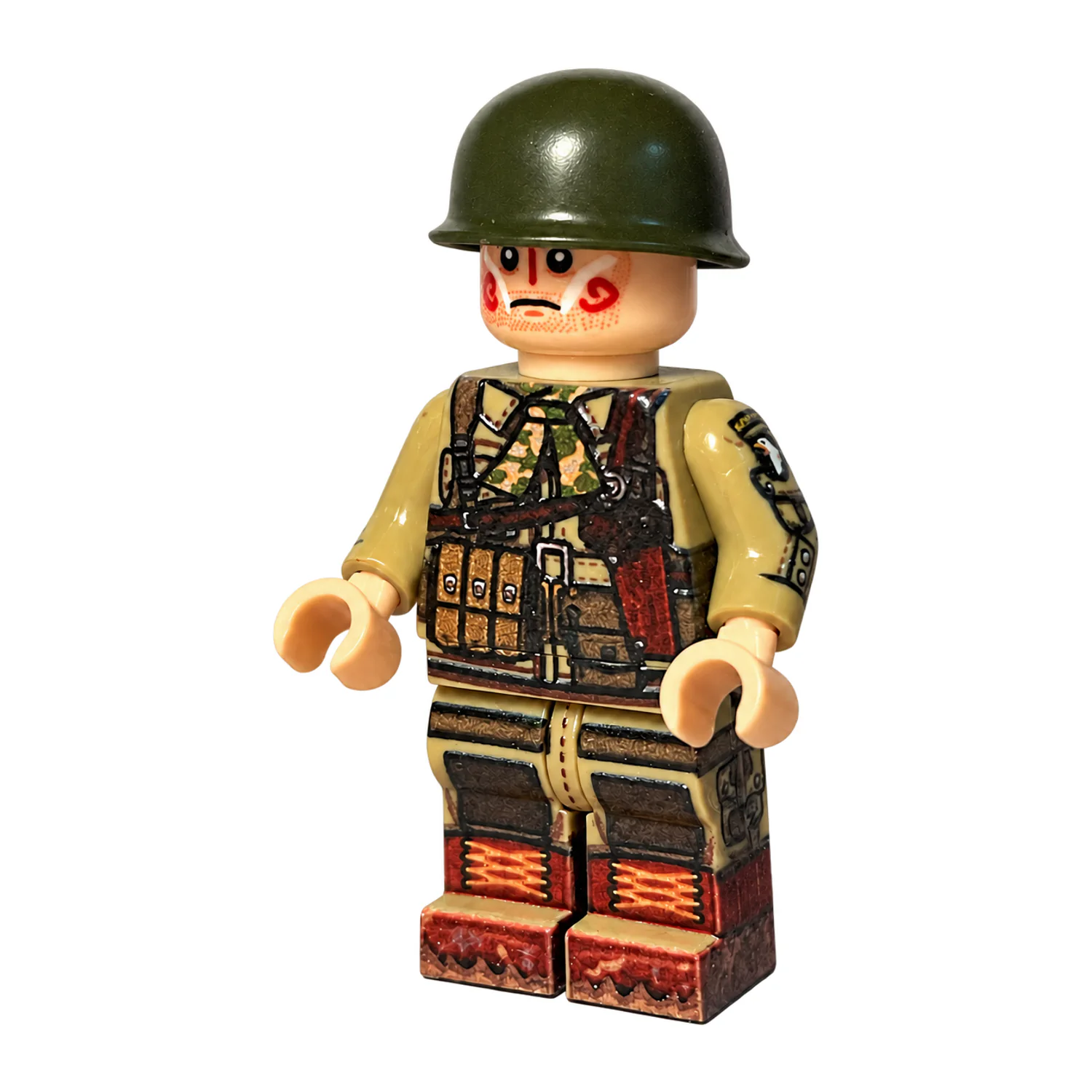 US 101st Airborne Thompson NCO (Khaki Uniform) WWII – Custom Printed Brick Block Figure Us 101st Airborne Thompson Nco (khaki Uniform) Wwii – Custom Printed Brick Block Figure