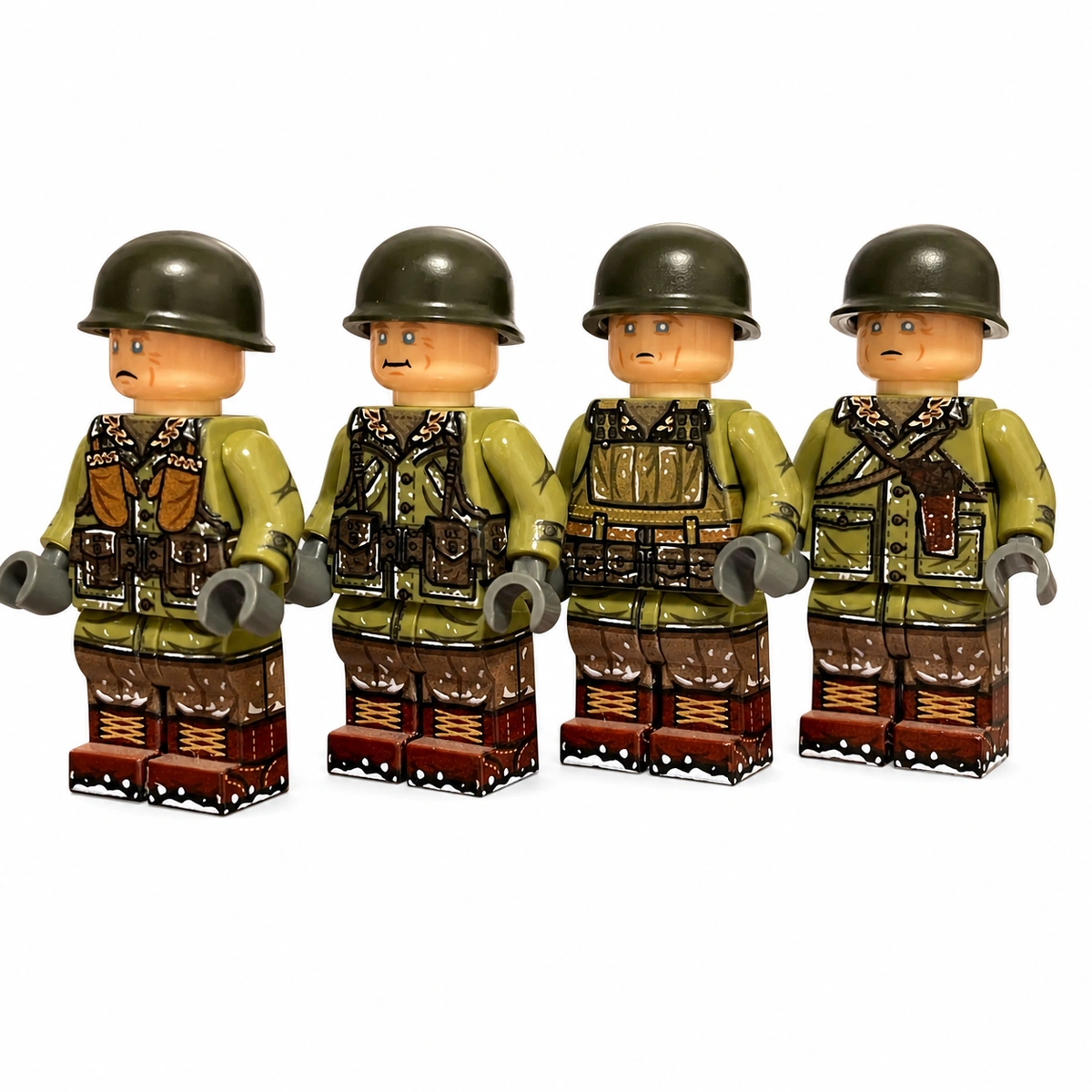 US Infantry Winter Squad Volunteer Army Korean War - Custom Printed Brick Block Figure Us Infantry Winter Squad Volunteer Army Korean War Custom Printed Brick Block Figure