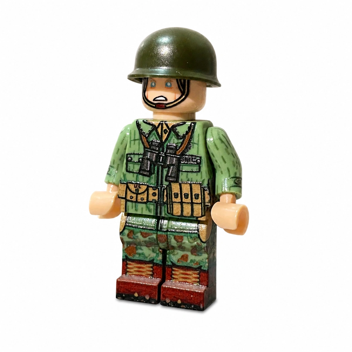 US Marine Corps Forward Observer NCO (with Binoculars Frogskin Camo) WWII - Custom Printed Brick Block Figure Us Marine Corps Forward Observer Nco (with Binoculars Frogskin Camo) Wwii Custom Printed Brick Block Figure