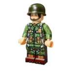 USMC Paramarine (with Printed Parachute Harness / Frogskin) WWII - Custom Printed Brick Block Figure