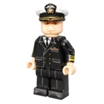 United States Navy Vice Admiral Frank Jack Fletcher (Service Dress Blue Uniform) WWII - Custom Printed Brick Block Figure