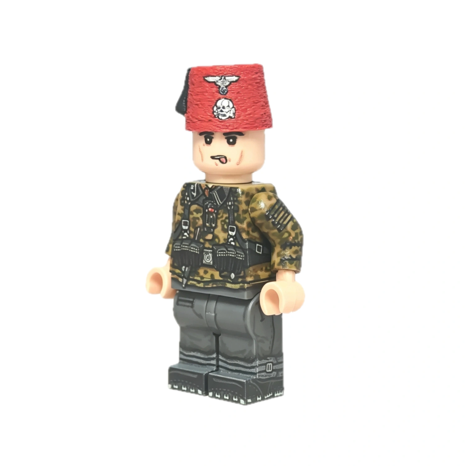 Waffen-SS Bosnian Mountain Troop Handschar Infantryman (Oak Leaf Camouflage Smock) WWII - Custom Printed Brick Block Figure Waffen Ss Bosnian Mountain Troop Handschar Infantryman (oak Leaf Camouflage Smock) Wwii Custom Printed Brick Block Figure