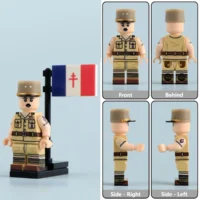 all sides of Free French Brigadier General Marie-Pierre Kœnig WWII - Custom Printed Brick Block Figure All Sides Of Free French Brigadier General Marie Pierre Kœnig Wwii Custom Printed Brick Block Figure