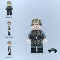 all sides of German Luftwaffe Field Division Soldier (Zeltbahn Camouflage Poncho) WWII - Custom Printed Brick Block Figure All Sides Of German Luftwaffe Field Division Soldier (zeltbahn Camouflage Poncho) Wwii Custom Printed Brick Block Figure