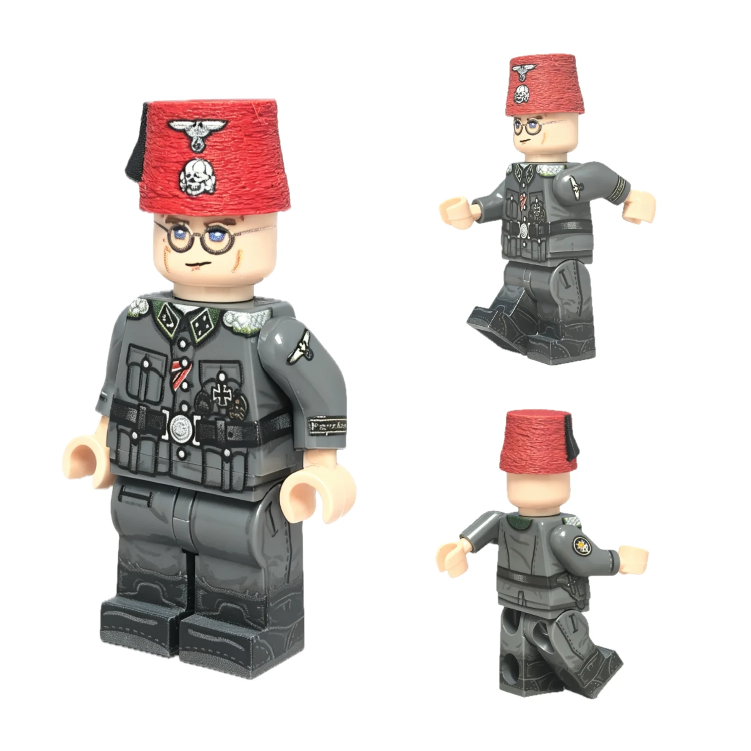 all sides of Waffen-SS Bosnian Mountain Troop Handschar Officer WWII - Custom Printed Brick Block Figure All Sides Of Waffen Ss Bosnian Mountain Troop Handschar Officer Wwii Custom Printed Brick Block Figure