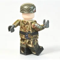 the back of German Fallschirmjäger (Paratrooper) Military Police Splinter Camouflage WWII - Custom Printed Brick Block Figure The Back Of German Fallschirmjäger (paratrooper) Military Police Splinter Camouflage Wwii Custom Printed Brick Block Figure