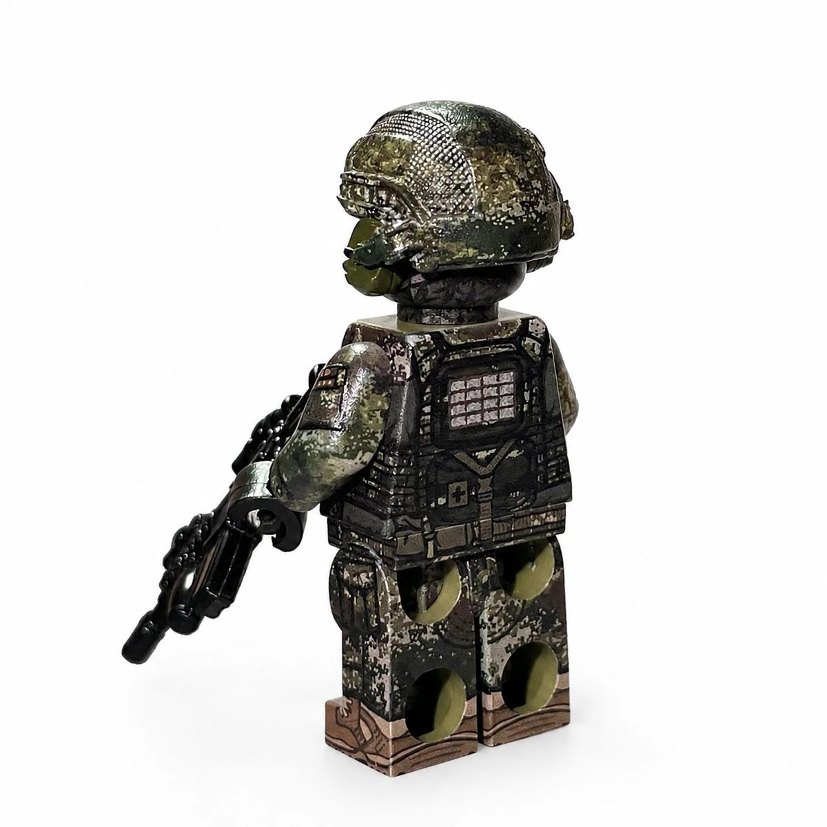 the back of Modern PLA Macao Garrison Special Operator (with Fully Equipped M4 Assault Rifle) - Custom Printed Brick Block Figure The Back Of Modern Pla Macao Garrison Special Operator (with Fully Equipped M4 Assault Rifle) Custom Printed Brick Block Figure