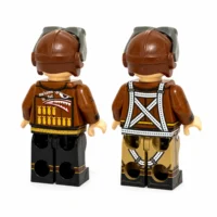 the back of USAAF 100th Bomb Group Crew (Captain & Pilot) Masters of the Air WWII - Custom Printed Brick Block Figure The Back Of Usaaf 100th Bomb Group Crew (captain & Pilot) Masters Of The Air Wwii Custom Printed Brick Block Figure