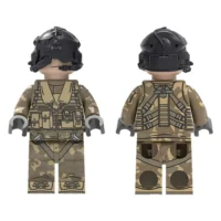 the front and back of Modern Combat AH-64 Apache Helicopter Pilot - Custom Printed Brick Block Figure The Front And Back Of Modern Combat Ah 64 Apache Helicopter Pilot Custom Printed Brick Block Figure