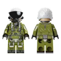 the front and back of Modern Combat Tactical Fighter Pilot (ZSh-7 Fly Helmet) - Custom Printed Brick Block Figure The Front And Back Of Modern Combat Tactical Fighter Pilot (zsh 7 Fly Helmet) Custom Printed Brick Block Figure