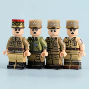 the front of Free French Forces High Command Leaders WWII - Custom Printed Brick Block Figure The Front Of Free French Forces High Command Leaders Wwii Custom Printed Brick Block Figure