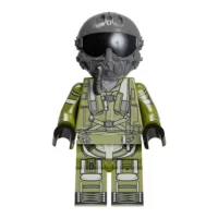 the front of Modern Chinese PLAAF Tactical Fighter Pilot (Panda Helmet) - Custom Printed Brick Block Figure The Front Of Modern Chinese Plaaf Tactical Fighter Pilot (panda Helmet) Custom Printed Brick Block Figure