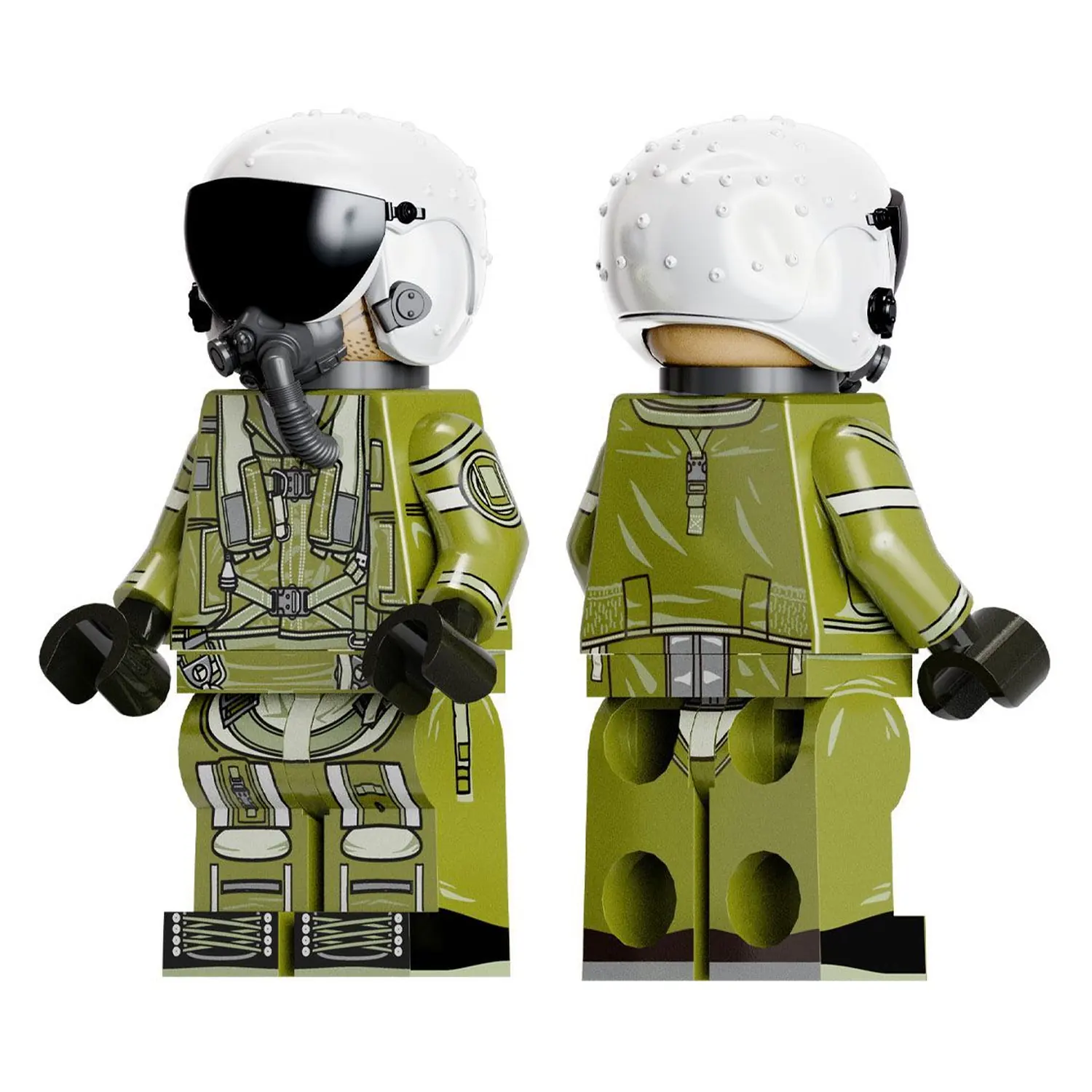 the left and right of Modern Combat Tactical Fighter Pilot (ZSh-7 Fly Helmet) - Custom Printed Brick Block Figure The Left And Right Of Modern Combat Tactical Fighter Pilot (zsh 7 Fly Helmet) Custom Printed Brick Block Figure