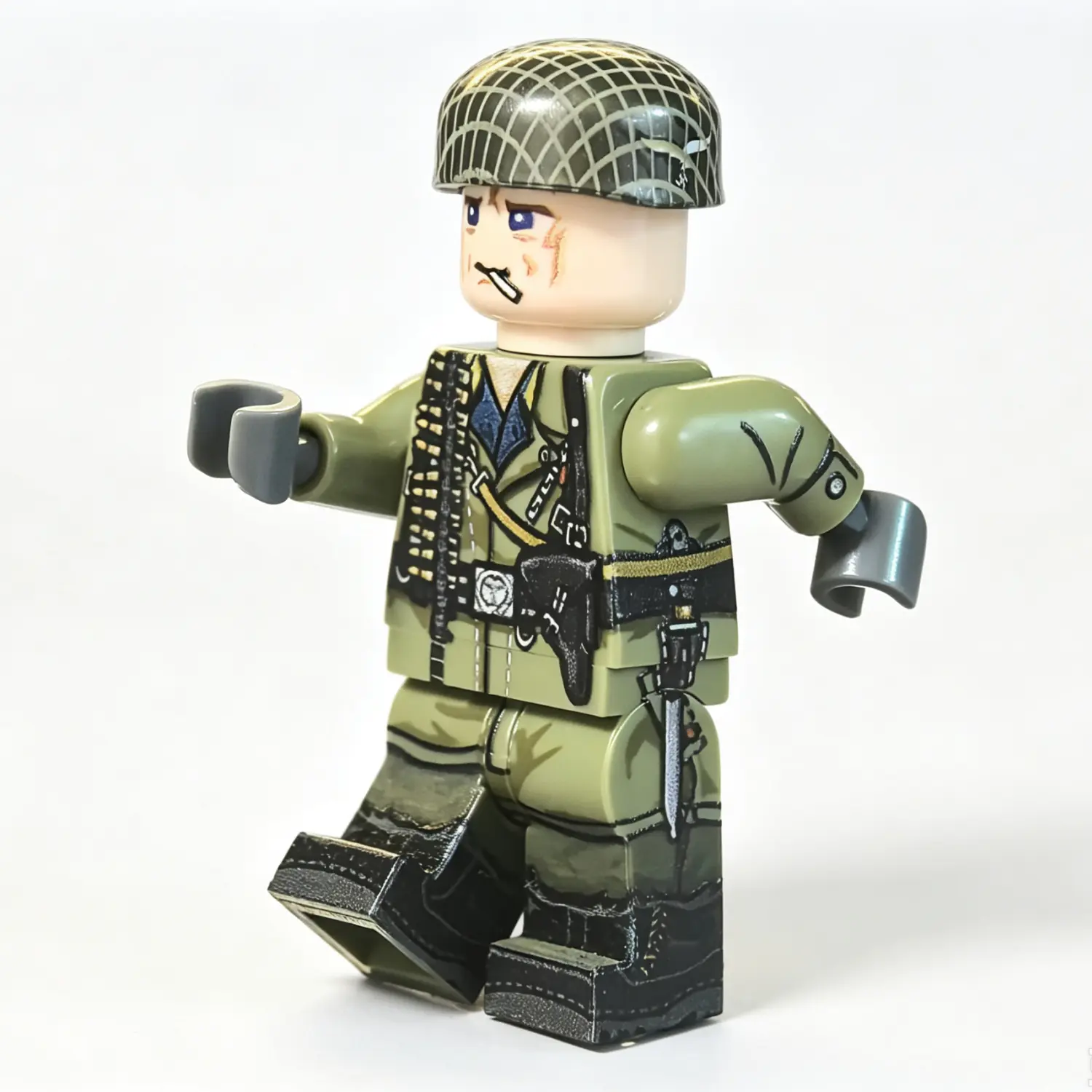 the left of German Fallschirmjäger (Paratrooper) Fortress Machine Gun Assaulter Battle of France WWII - Custom Printed Brick Block Figure The Left Of German Fallschirmjäger (paratrooper) Fortress Machine Gun Assaulter Battle Of France Wwii Custom Printed Brick Block Figure