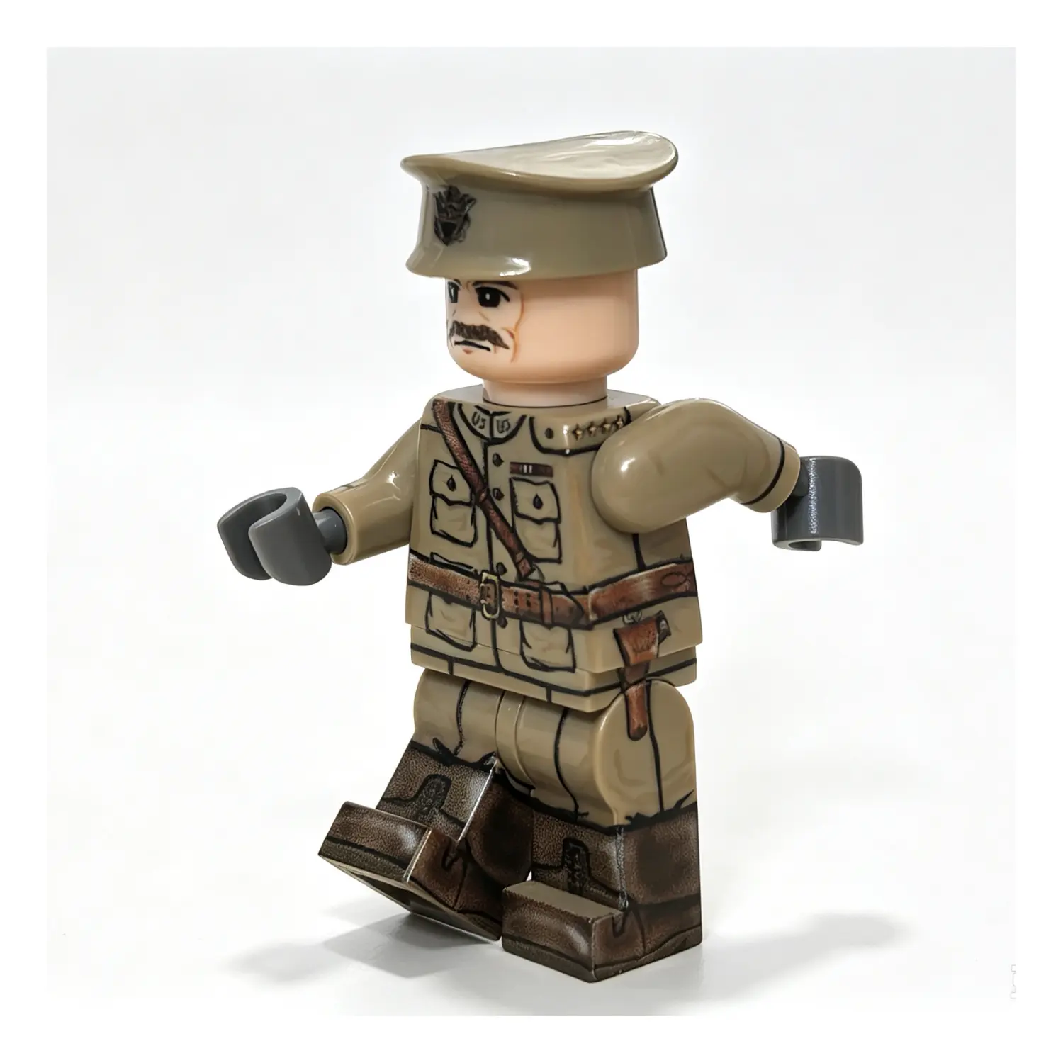 the left of US Army General John J. Black Jack Pershing WWI - Custom Printed Brick Block Figure The Left Of Us Army General John J. Black Jack Pershing Wwi Custom Printed Brick Block Figure