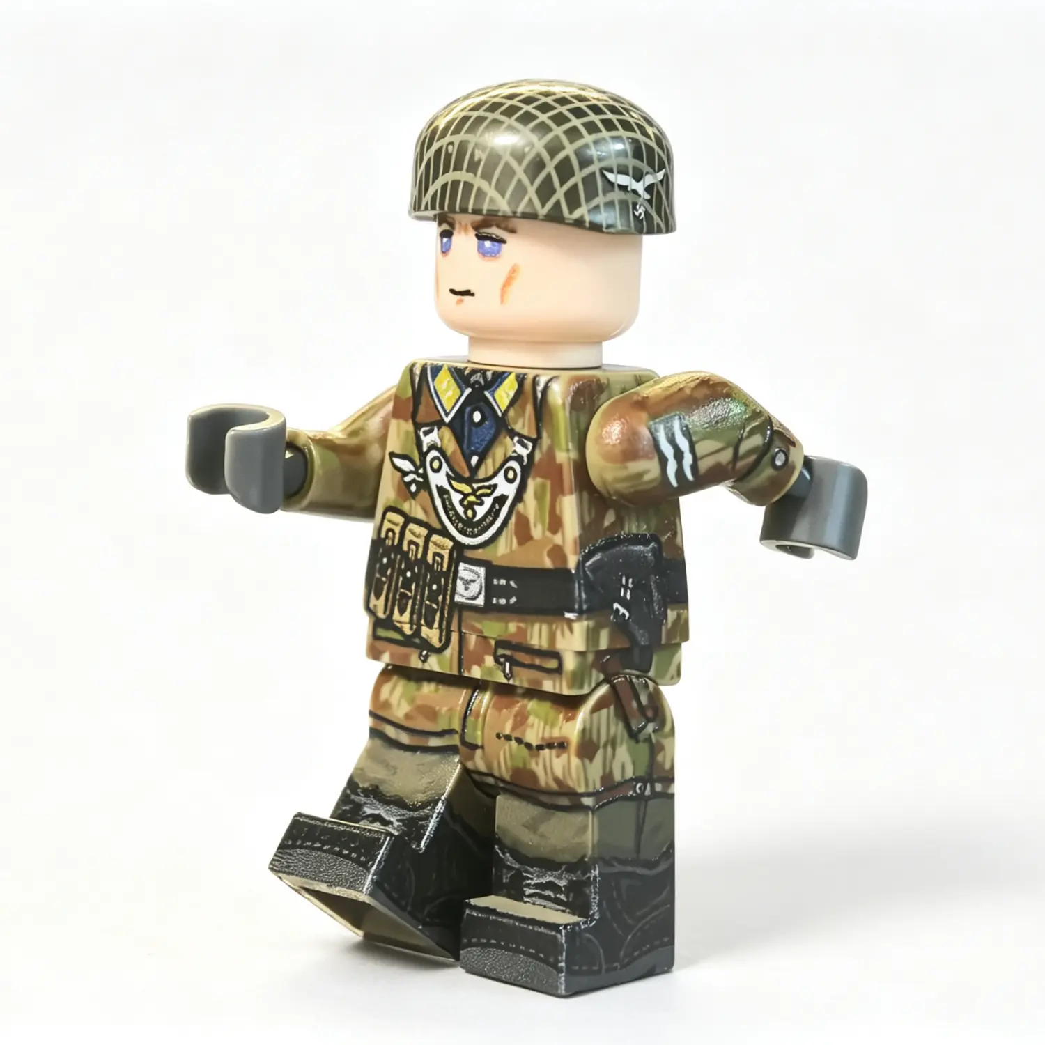 the left side of German Fallschirmjäger (Paratrooper) Military Police Splinter Camouflage WWII - Custom Printed Brick Block Figure The Left Side Of German Fallschirmjäger (paratrooper) Military Police Splinter Camouflage Wwii Custom Printed Brick Block Figure