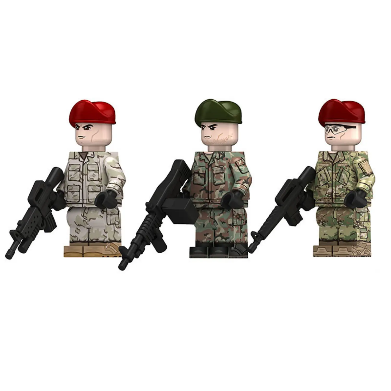 the left side of Modern US Military Camouflage Soldiers - Custom Printed Brick Block Figure The Left Side Of Modern Us Military Camouflage Soldiers Custom Printed Brick Block Figure