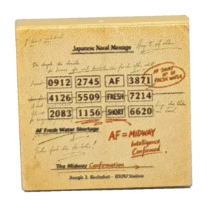 AF Midway Codebreaking Telegram Printed Tile WWII – Custom 3D Printed Miniature Accessory Parts Pieces for Brick Block Figures Af Midway Codebreaking Telegram Printed Tile Wwii – Custom 3d Printed Miniature Accessory Parts Pieces For Brick Block Figures