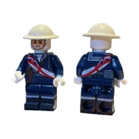 British Royal Navy Sailor with Union Jack Sash Front and Rear Views WWII – Custom Printed Brick Block Figure British Royal Navy Sailor with Union Jack Sash Front and Rear Views WWII – Custom Printed Brick Block Figure