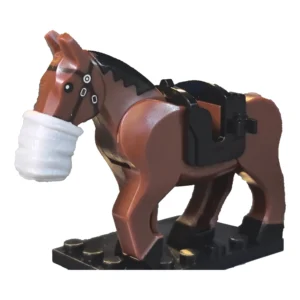 Brown Military Horse with Gray White Gas Mask WWI – Custom 3D Printed Miniature Accessory Parts Pieces for Brick Block Figures Brown Military Horse with Gray White Gas Mask WWI – Custom 3D Printed Miniature Accessory Parts Pieces for Brick Block Figures