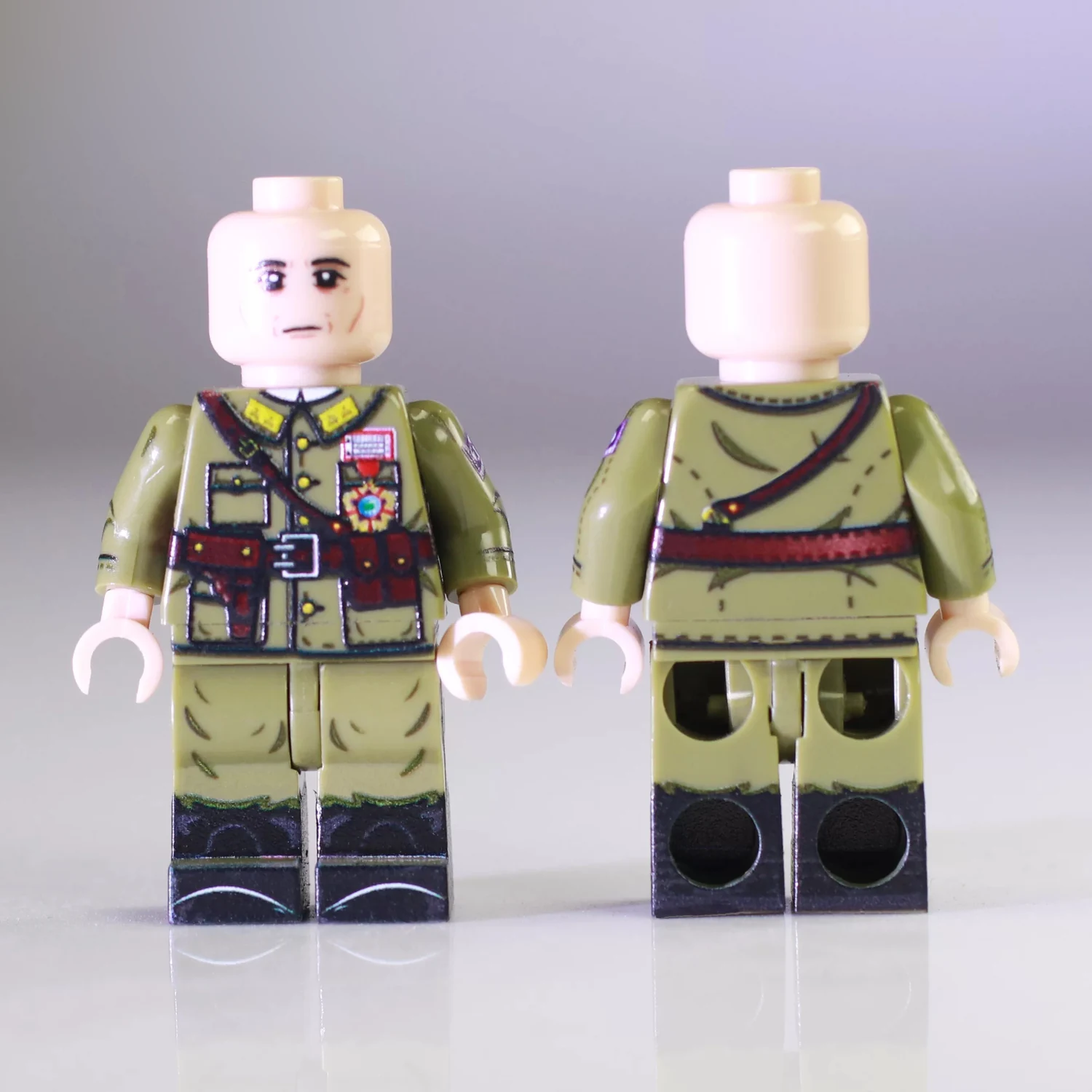 Chinese General Yu Chengwan Front and Rear Views Second Sino-Japanese War – Custom Printed Brick Block Figure Chinese General Yu Chengwan Front And Rear Views Second Sino Japanese War – Custom Printed Brick Block Figure