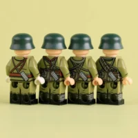 Chinese Nationalist Infantry Squad Rear Views Wwii – Custom Printed Brick Block Figure