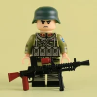 Chinese Nationalist Machine Gunner Corporal With Weapon Wwii – Custom Printed Brick Block Figure