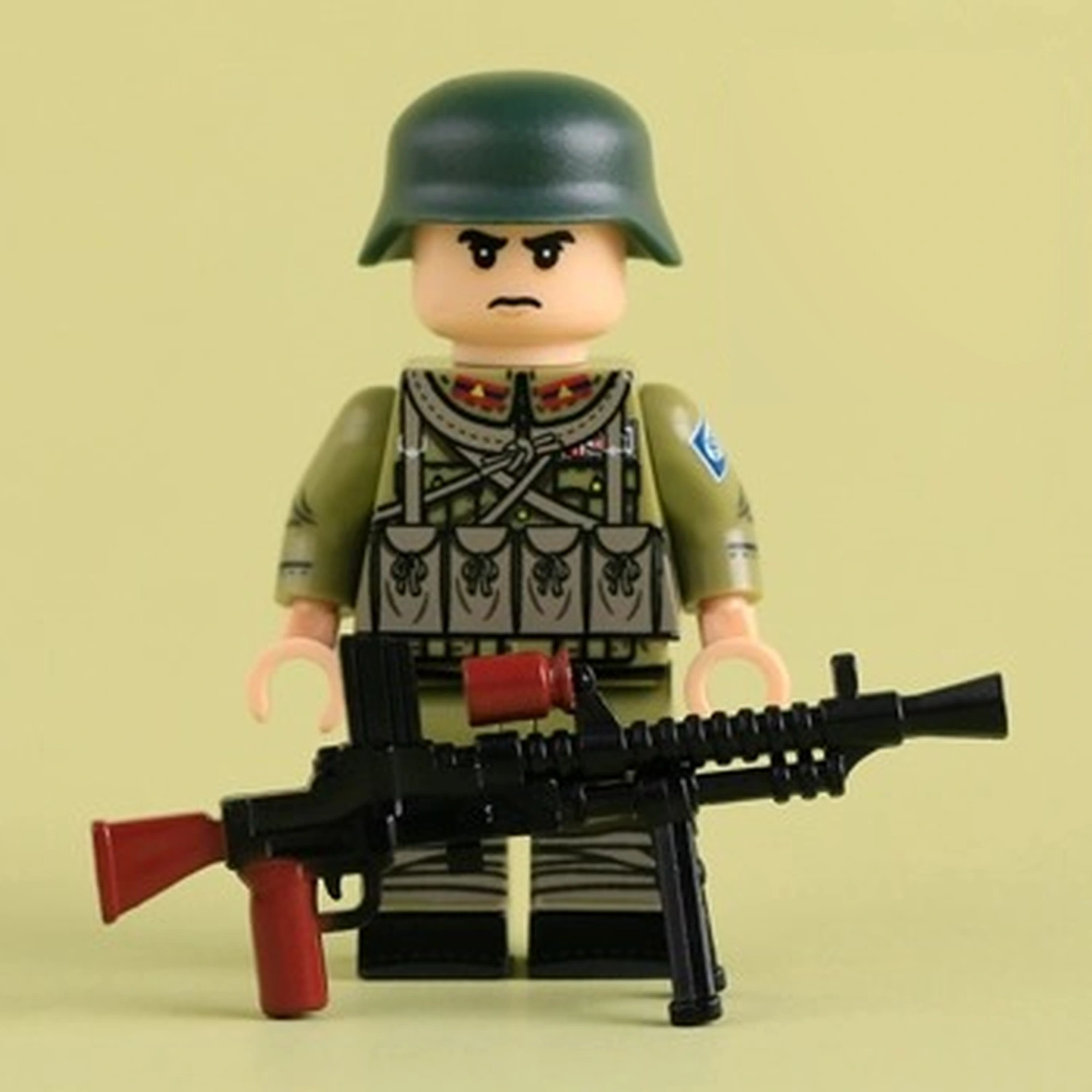 Chinese Nationalist Machine Gunner Corporal With Weapon Wwii – Custom Printed Brick Block Figure