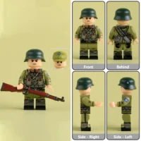 Chinese Nationalist Rifleman Private First Class Front Side and Rear Views WWII – Custom Printed Brick Block Figure Chinese Nationalist Rifleman Private First Class Front Side And Rear Views Wwii – Custom Printed Brick Block Figure