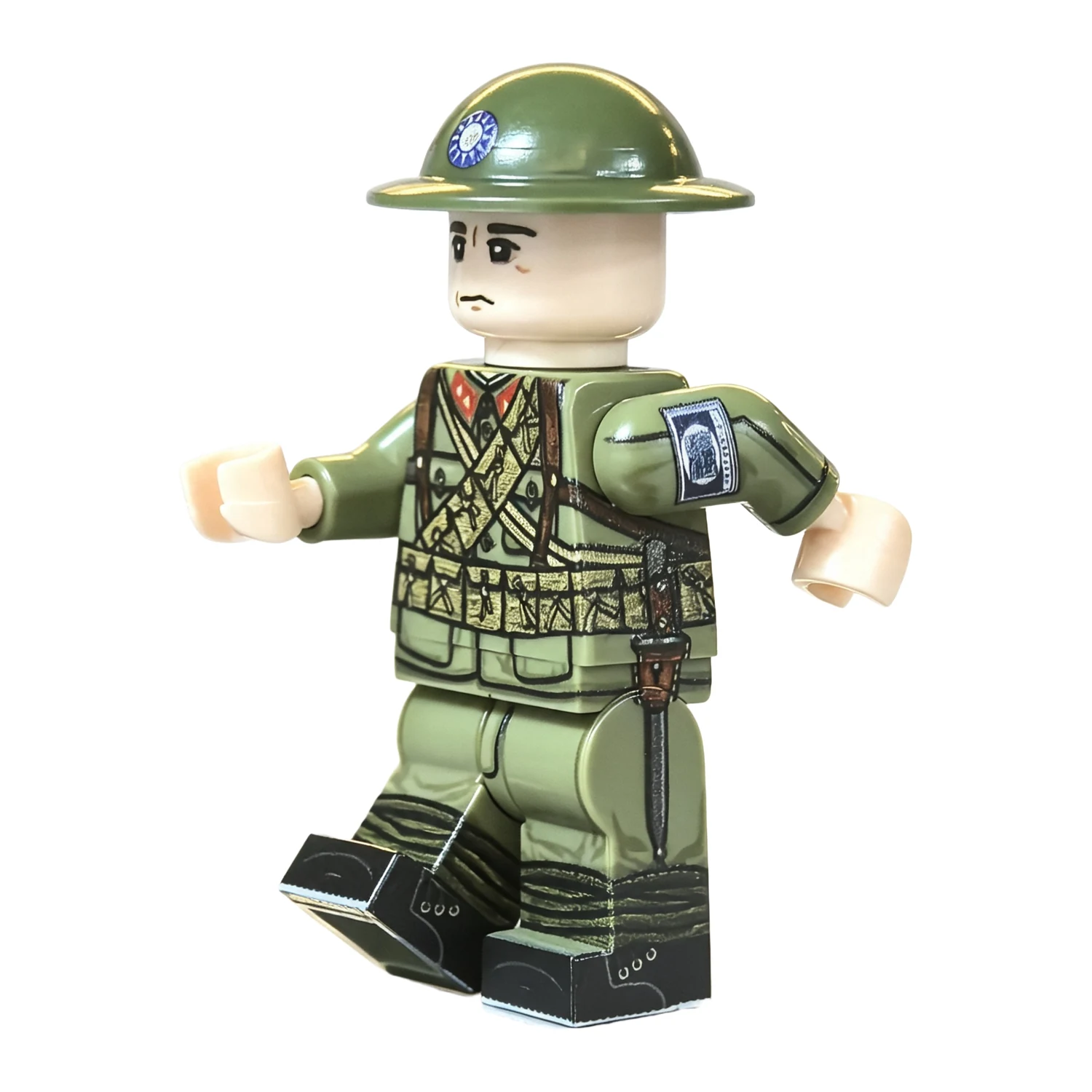 Chinese Tax Police Corps Infantryman Republican Era Alternate Pose – Custom Printed Brick Block Figure