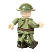 Chinese Tax Police Corps Officer Republican Era Rear View Alternate Pose – Custom Printed Brick Block Figure