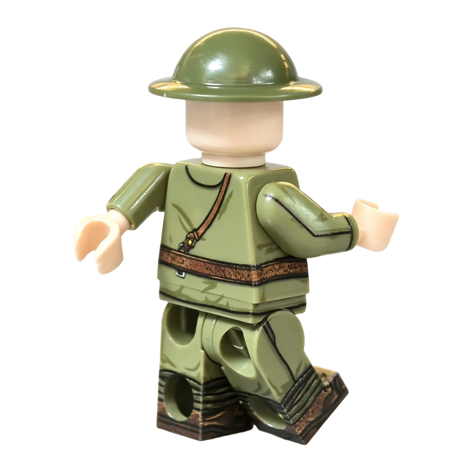 Chinese Tax Police Corps Officer Republican Era Rear View Alternate Pose – Custom Printed Brick Block Figure