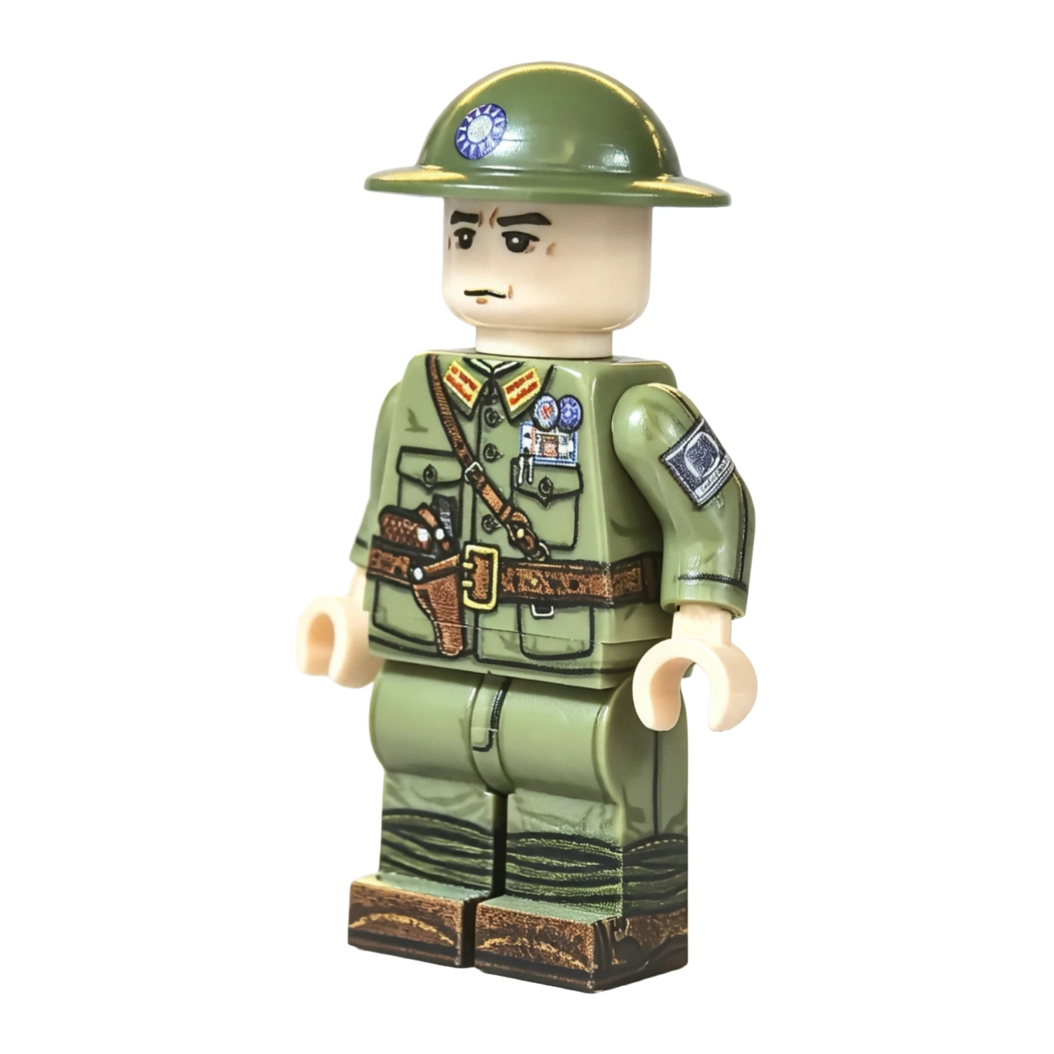 Chinese Tax Police Corps Officer Republican Era – Custom Printed Brick Block Figure