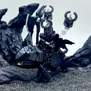 Fantasy Shadow Berserker on Armored Wolf with Skull Axe – Custom Printed Brick Block Figure Fantasy Shadow Berserker on Armored Wolf with Skull Axe – Custom Printed Brick Block Figure