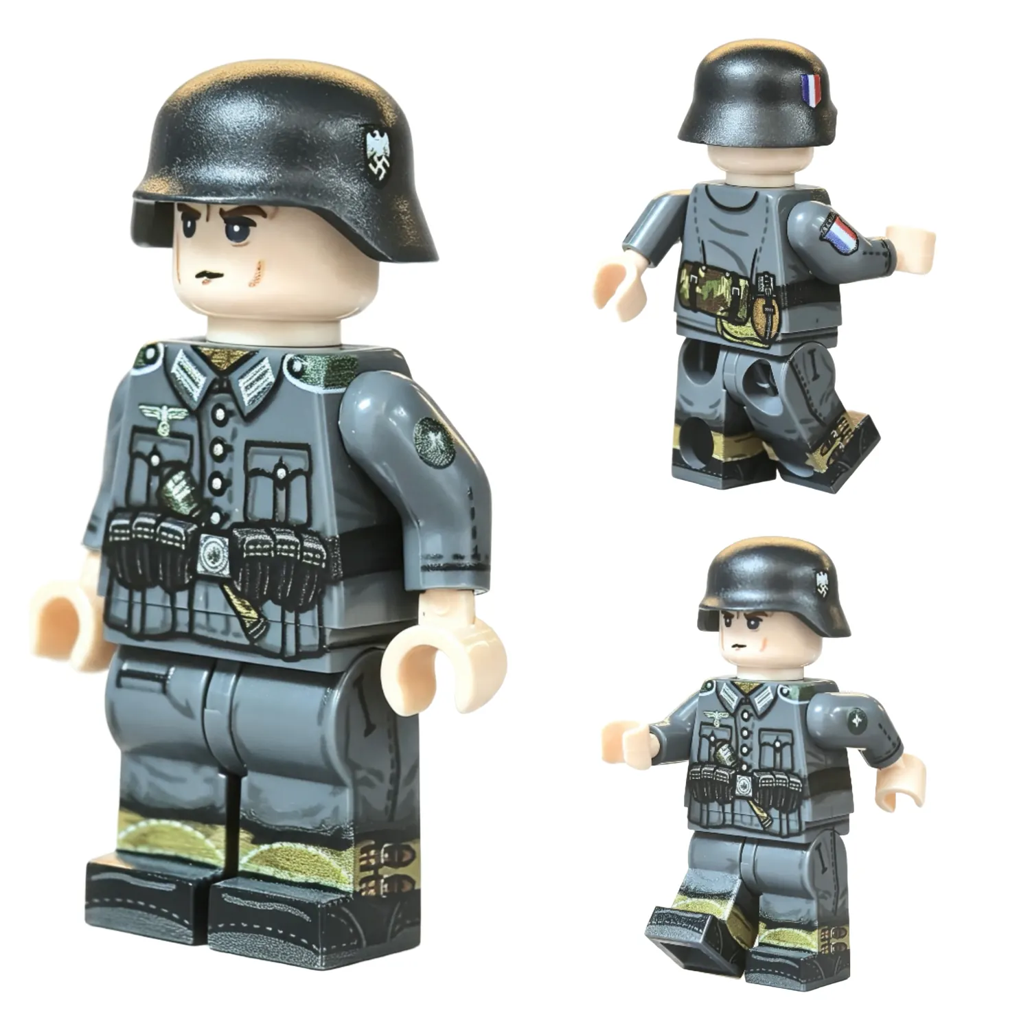 French 638th Infantry Regiment Field Tunic Soldier WWII Front and Rear Views – Custom Printed Brick Block Figure French 638th Infantry Regiment Field Tunic Soldier WWII Front and Rear Views – Custom Printed Brick Block Figure