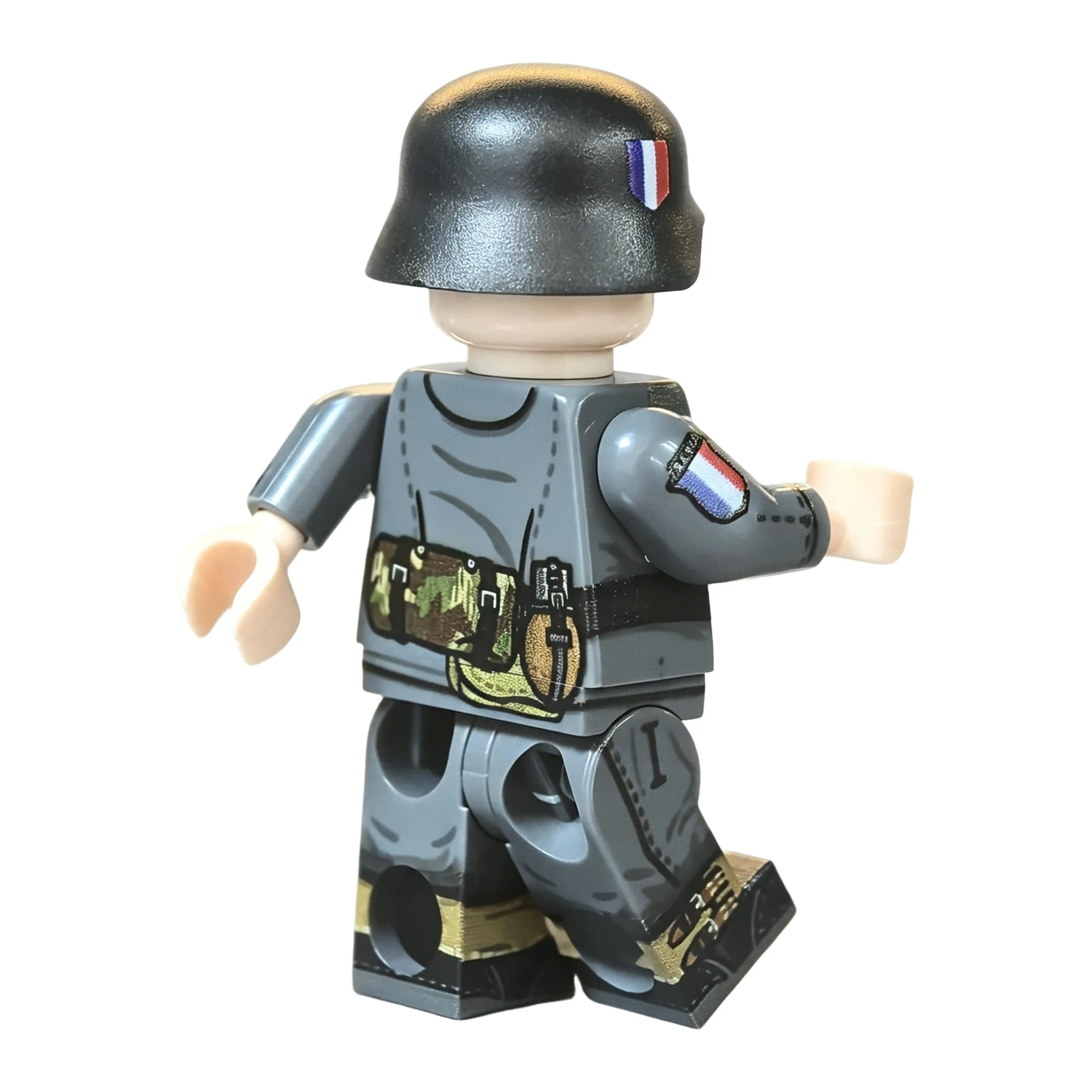French 638th Infantry Regiment Field Tunic Soldier WWII Rear View Alternate Pose – Custom Printed Brick Block Figure French 638th Infantry Regiment Field Tunic Soldier WWII Rear View Alternate Pose – Custom Printed Brick Block Figure