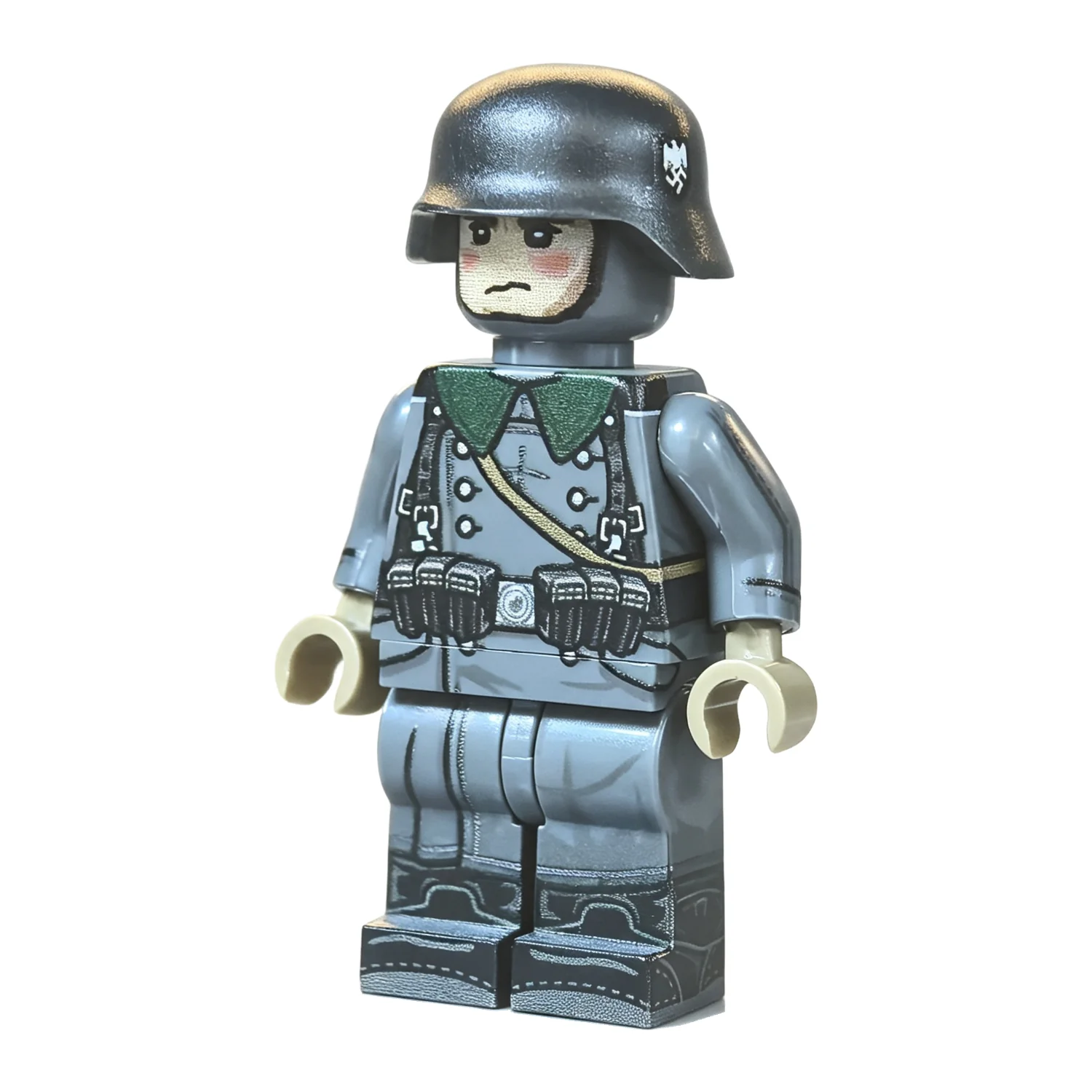 French 638th Infantry Regiment Greatcoat Soldier WWII – Custom Printed Brick Block Figure