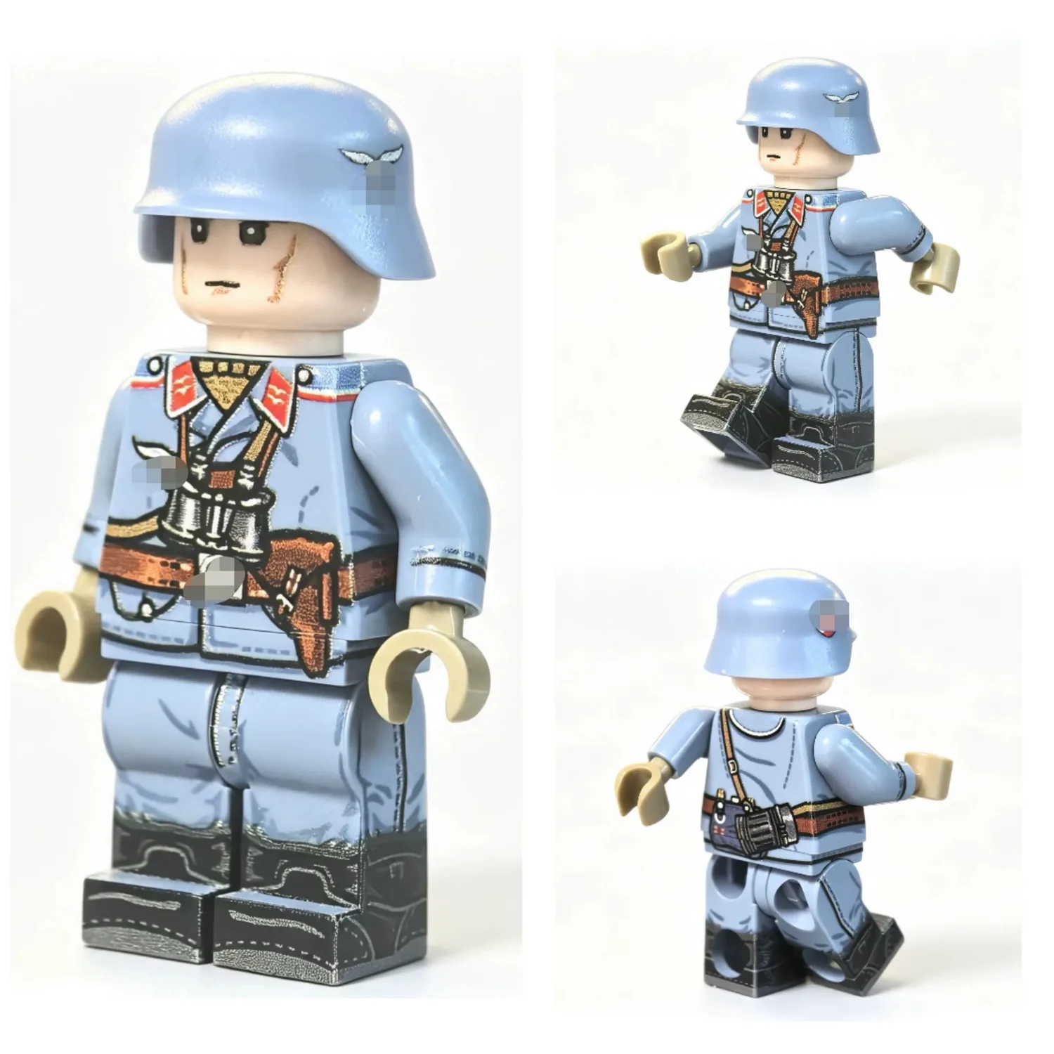 German Luftwaffe Flak Corporal Front and Rear Views WWII – Custom Printed Brick Block Figure German Luftwaffe Flak Corporal Front And Rear Views Wwii – Custom Printed Brick Block Figure