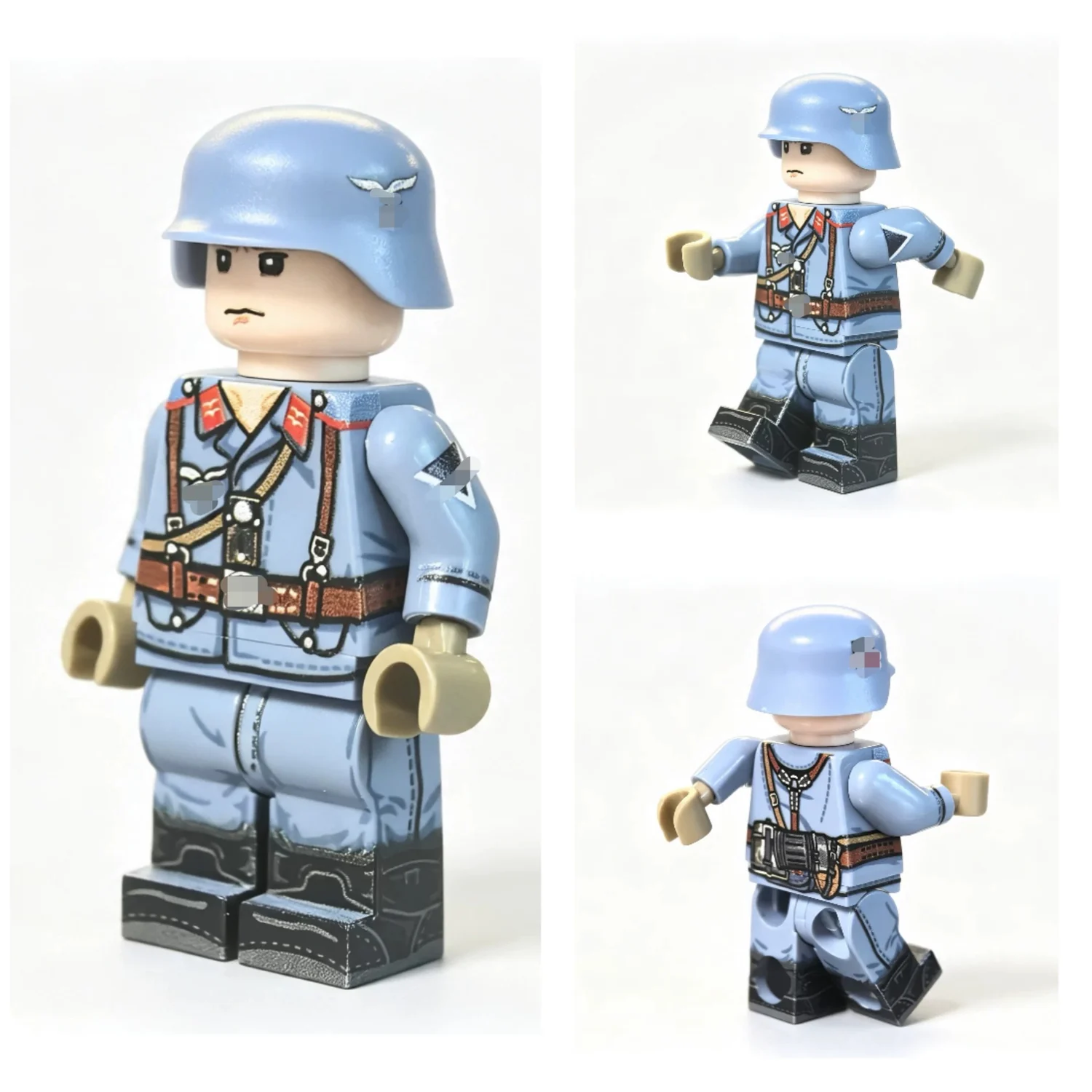 German Luftwaffe Flak Private Front and Rear Views WWII – Custom Printed Brick Block Figure German Luftwaffe Flak Private Front And Rear Views Wwii – Custom Printed Brick Block Figure