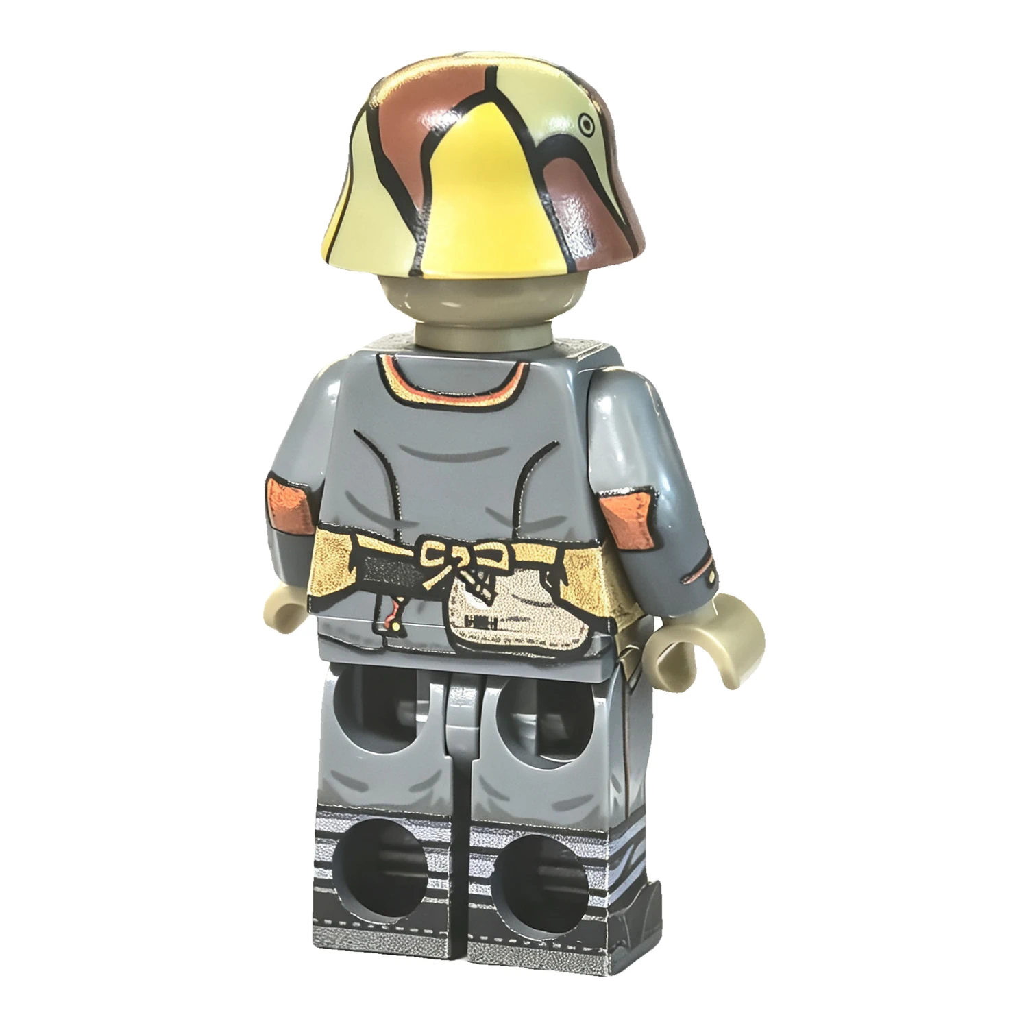 German Stormtrooper Granatenwerfer 16 Gunner World War I Back View – Custom Printed Brick Block Figure