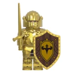 Medieval Fantasy Golden Gothic Knight with Sword – Custom Printed Brick ...