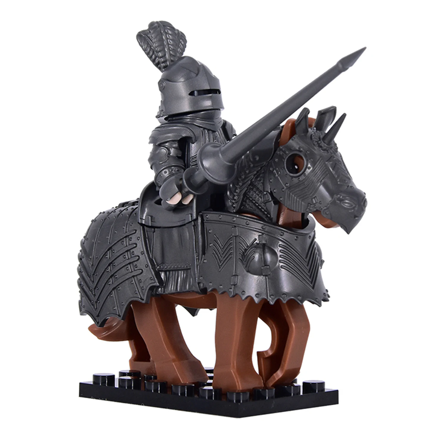 Medieval Gothic Armored Knight on Brown War Horse – Custom Printed ...