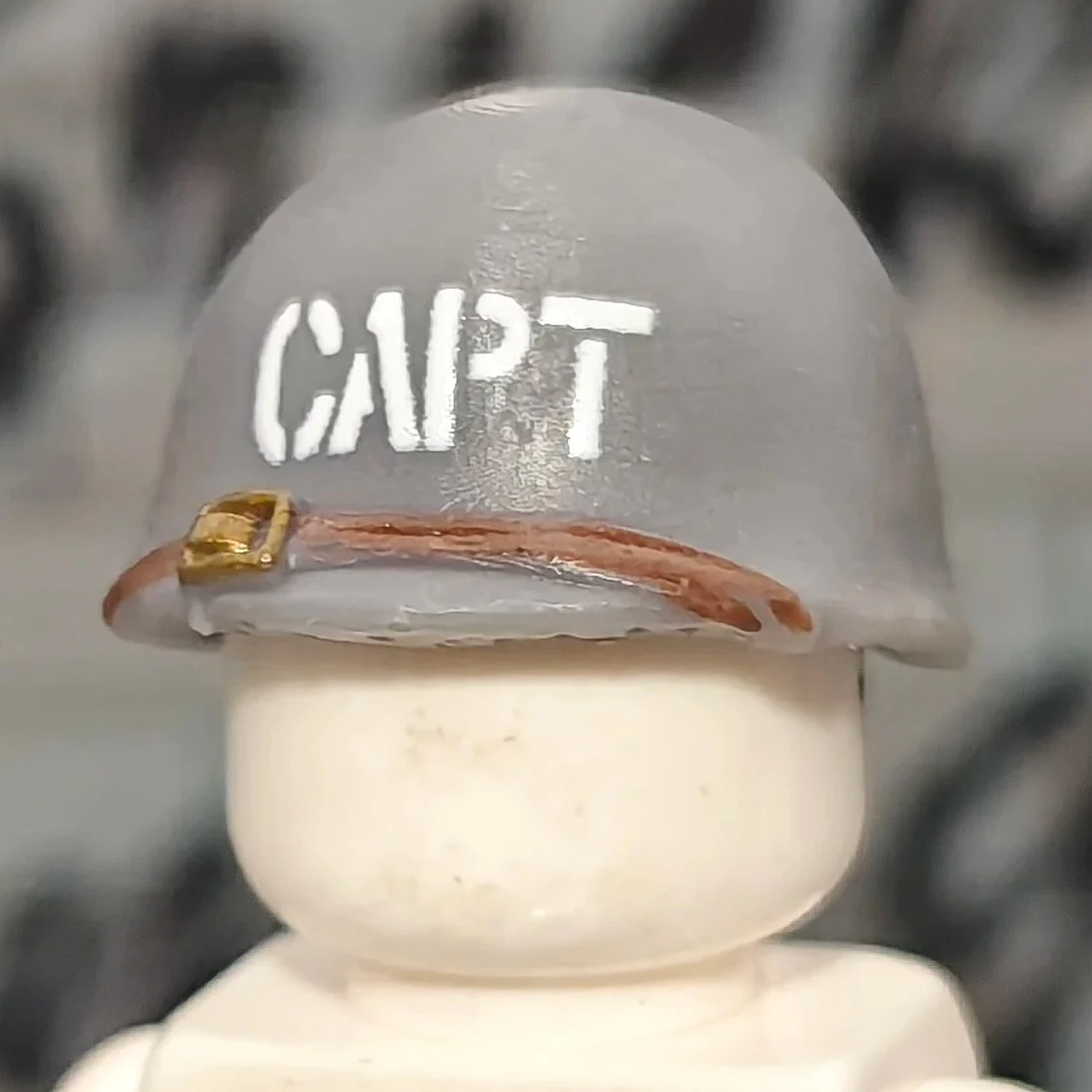US Navy Captain CAPT Helmet WWII – Custom 3D Printed Miniature Accessory Parts Pieces for Brick Block Figures US Navy Captain CAPT Helmet WWII – Custom 3D Printed Miniature Accessory Parts Pieces for Brick Block Figures