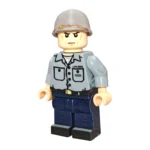 US Navy Sailor with Gray Helmet – Custom Printed Brick Block Figure
