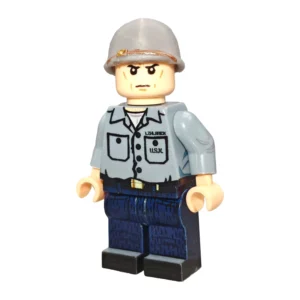 US Navy Sailor with Gray Helmet – Custom Printed Brick Block Figure US Navy Sailor with Gray Helmet – Custom Printed Brick Block Figure